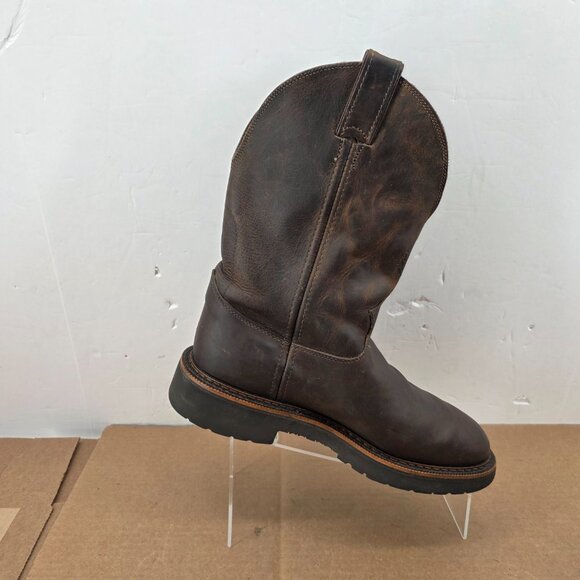 Justin Blueprint Men's 11" Leather Soft Non Safety Toe Boots Brown Size 9 D - Picture 6 of 16